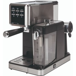 Machine à café expresso 20 Bar avec fonction mousseur à lait Inox Proficook PC-ES/KA1266-inox