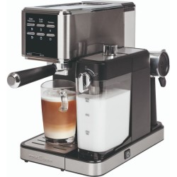 Machine à café expresso 20 Bar avec fonction mousseur à lait Inox Proficook PC-ES/KA1266-inox