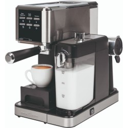 Machine à café expresso 20 Bar avec fonction mousseur à lait Inox Proficook PC-ES/KA1266-inox