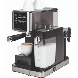 Machine à café expresso 20 Bar avec fonction mousseur à lait Inox Proficook PC-ES/KA1266-inox