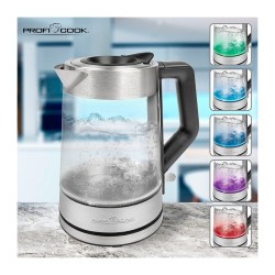 Electric glass/stainless steel kettle 1.7L 2200W Proficook PC-WKS 1190 G