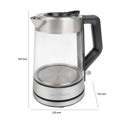 Electric glass/stainless steel kettle 1.7L 2200W Proficook PC-WKS 1190 G