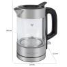 Bouilloire éléctrique en verre 1L ProfiCook PC-WKS1229G