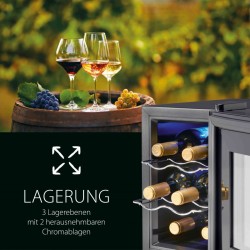 Wine cellar with glass door and 17L Proficook PC-WK1230 touch screen