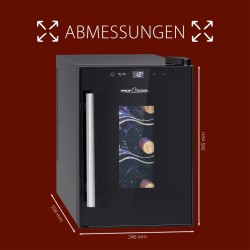 Wine cellar with glass door and 17L Proficook PC-WK1230 touch screen