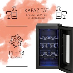 Cave à vin avec porte vitrée et écran tactile 23L Proficook PC-WK1232
