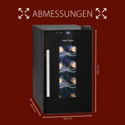 Wine cellar with glass door and 23L touch screen Proficook PC-WK1232