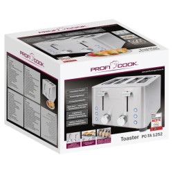Grille pain 4 fentes en acier inoxydable Proficook PC-TA1252