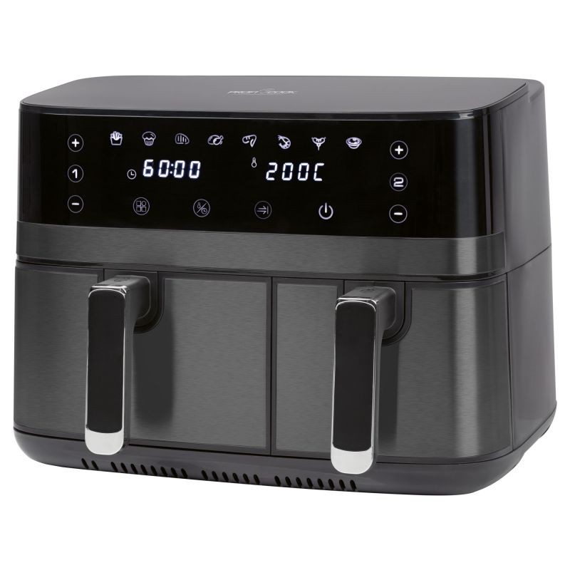 Friteuse à air chaud Air fryer 9L double compartiement 2700W Proficook PC-FR1295H-Noir