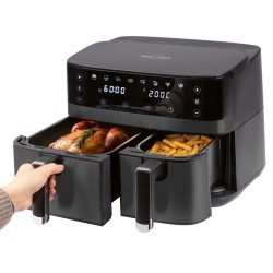 Friteuse à air chaud Air fryer 9L double compartiement 2700W Proficook PC-FR1295H-Noir