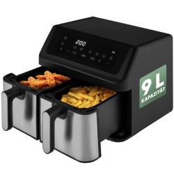 Friteuse à air chaud Air fryer double panier 9L Inox Proficook PC-FR1296H-Inox